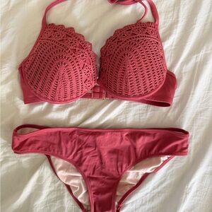 Shade & shore Pink Bikini Top